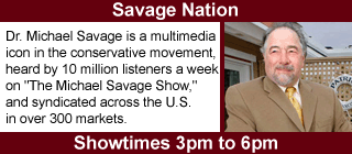 Savage Nation, 3pm to 6pm.
