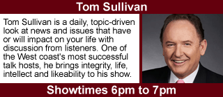 Tom Sullivan, 6pm to 7pm.